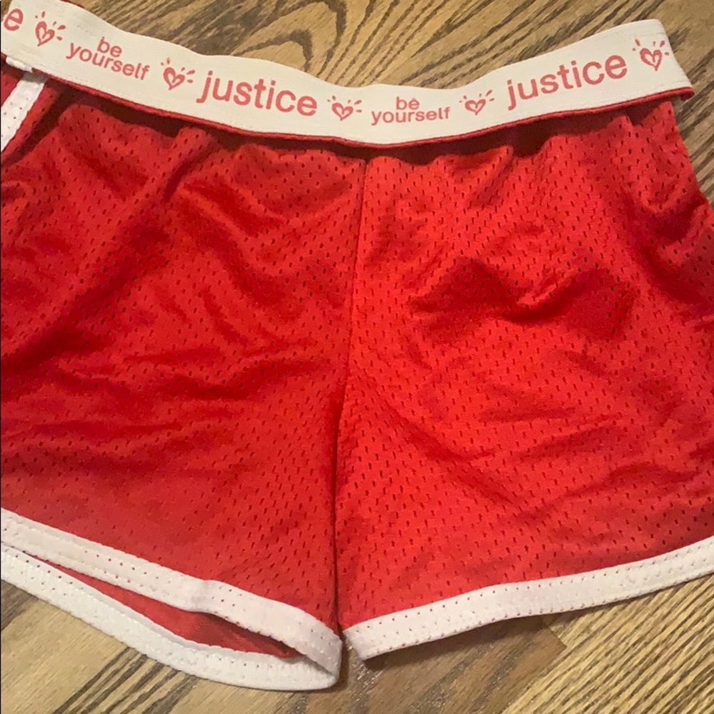 Justice Girls Size 12 Red shorts